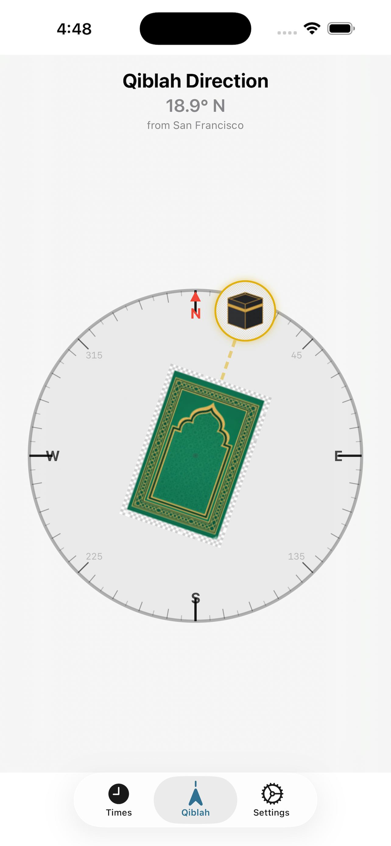 Qibla compass